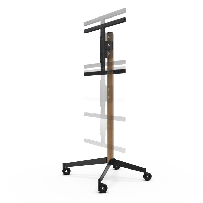 Universal TV Stand -  Wood/Oak, Black, 139cm H x 63.70cm W x 50.40cm D