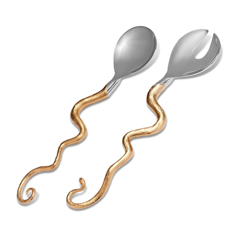 Haas Brothers Stainless Steel Salad Servers