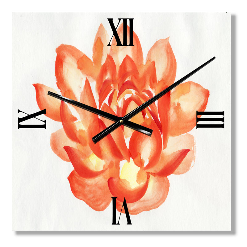 Détail d'une horloge murale Lotus, Moyen
