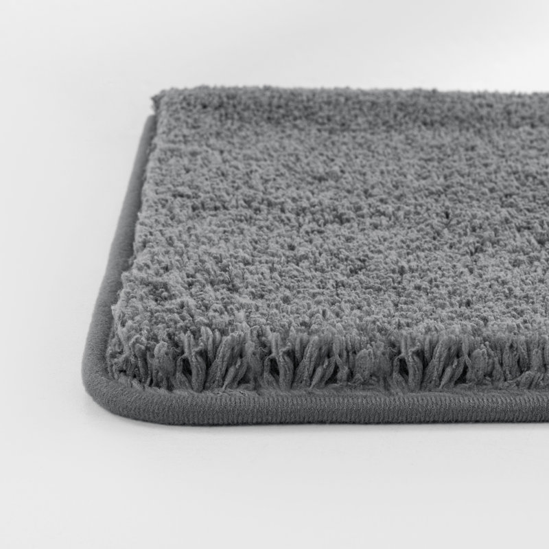 Ensemble de 3 tapis de bain à poils longs absorbants, Set of 3 - 48" L x 20" W, Dark Gray