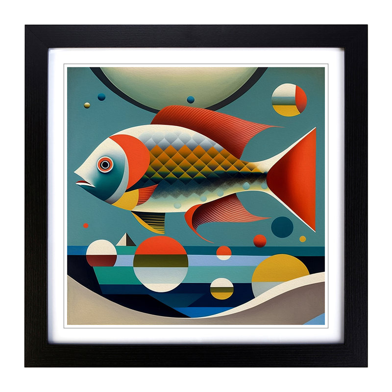 Single Picture Frame Print on Wood, Black