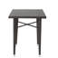  Table de bar carrée en osier au design durable, idéale pour les patios et les jardins, brun