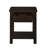 20" Nightstand With Dark Brown Shade, Drawer, Bottom Shelf X 24" End Table Rounded Edges Grace, Handleless For Convenience