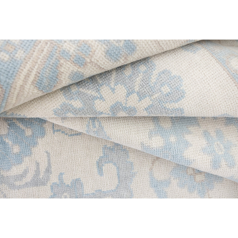Estelle Hand Knotted Wool Floral Area Rug, Rectangle 12' x 15'
