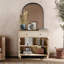 Buffet Corretta avec portes vitrées et tiroir, meuble de rangement, beige, 34 po-696389519
