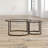 Kahoka 36" Glass And Steel Round Nested Coffee Tables-2141362531