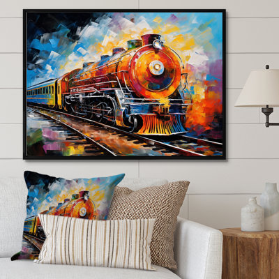 Abstrait train synesthétique symphonie - impression d'art mural transport