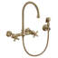 Whitehaus Collection Wall Mount Faucet with Gooseneck Swivel Spout and Solid Brass Side Spray-1711300157-1623521454