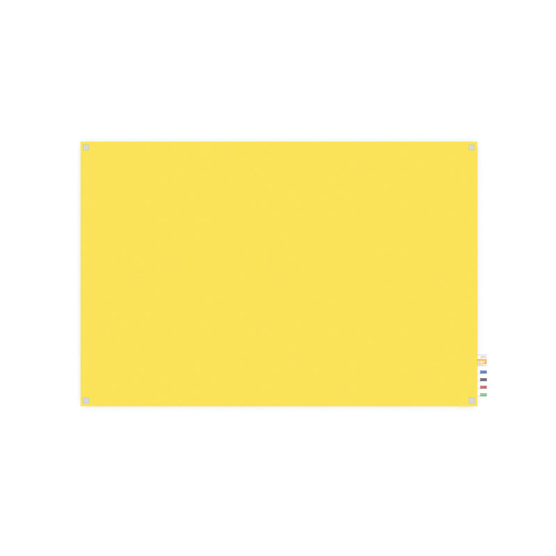 Panneau de verre mural Harmony, Jaune, 24 po x 36 po