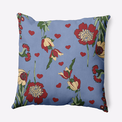 Floral Reversible Throw Pillow
