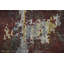Tapis abstrait moderne fait à la main 5 x 8 po