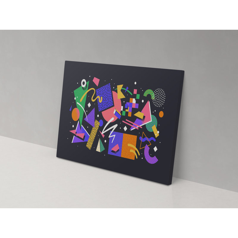 80s Retro - Wrapped Canvas Painting, 52cm H x 82cm W x 4cm D