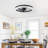 Indoor Flush Mount Ceiling Fan With LED Light And Remote Control-114247824