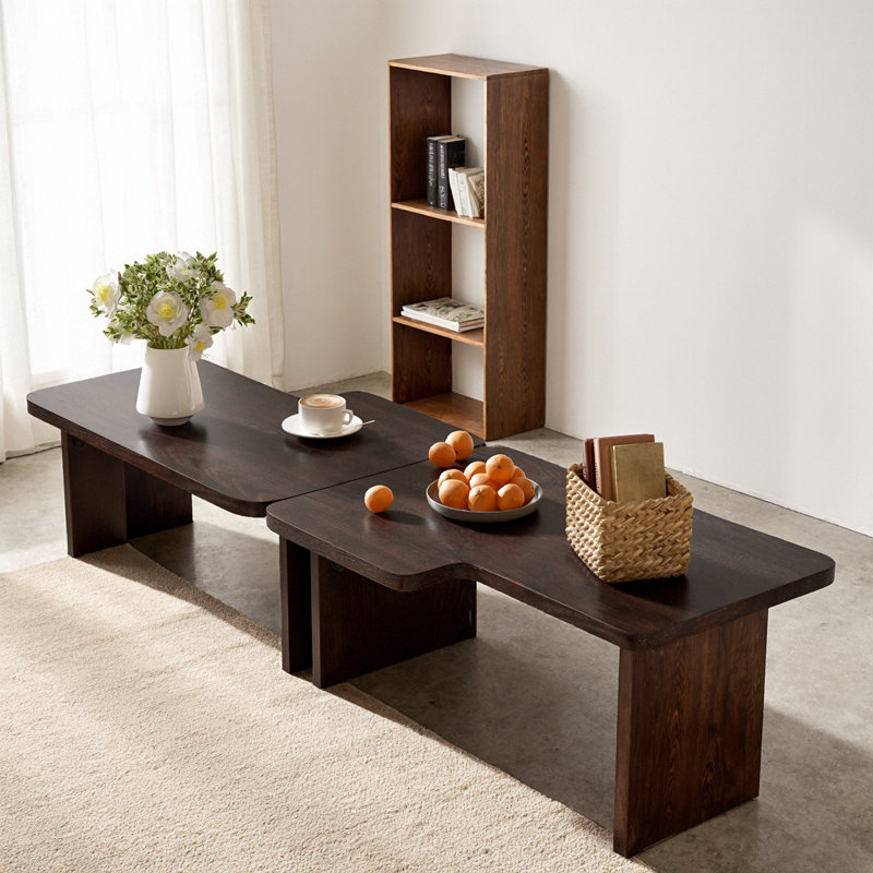 Ensemble de tables basses Modern, Brun