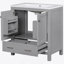 Meuble-lavabo gris 30 po avec lavabo simple et armoire encastrée Combo-1787345149