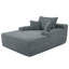 Canapé-lit 3-en-1 surdimensionné avec méridienne désossée 65 po avec porte-gobelets et 3 coussins décoratifs pour le salon Dortoir-405722818