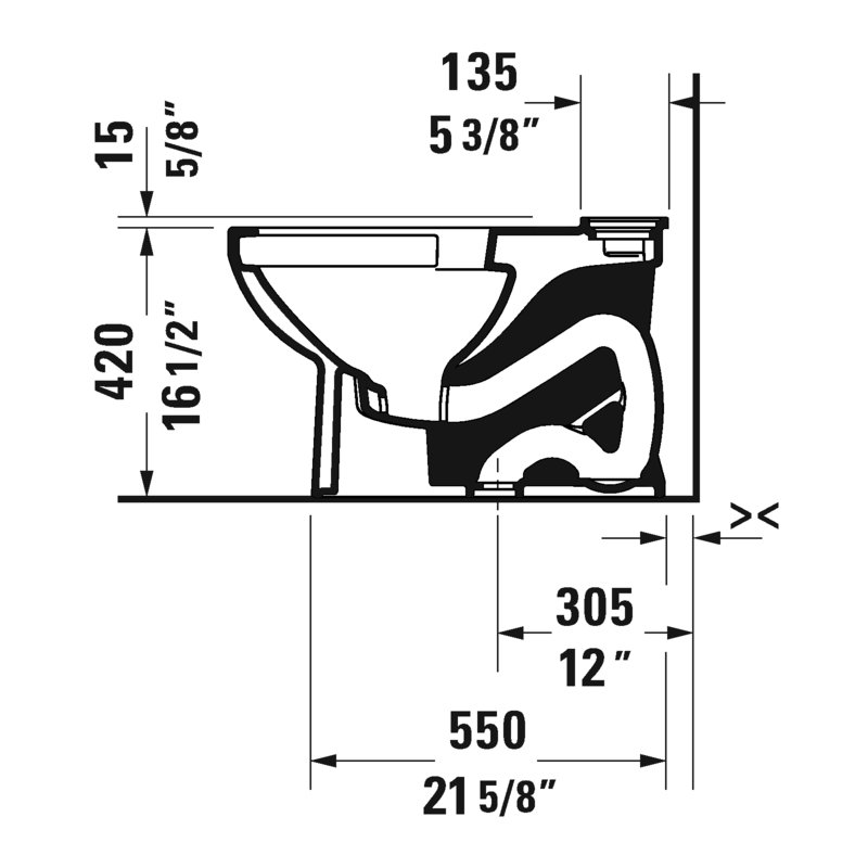 No.1 White Toilet Bowl for Two Piece Toilet