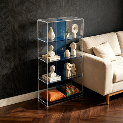 Modern minimalist transparent acrylic bookcase