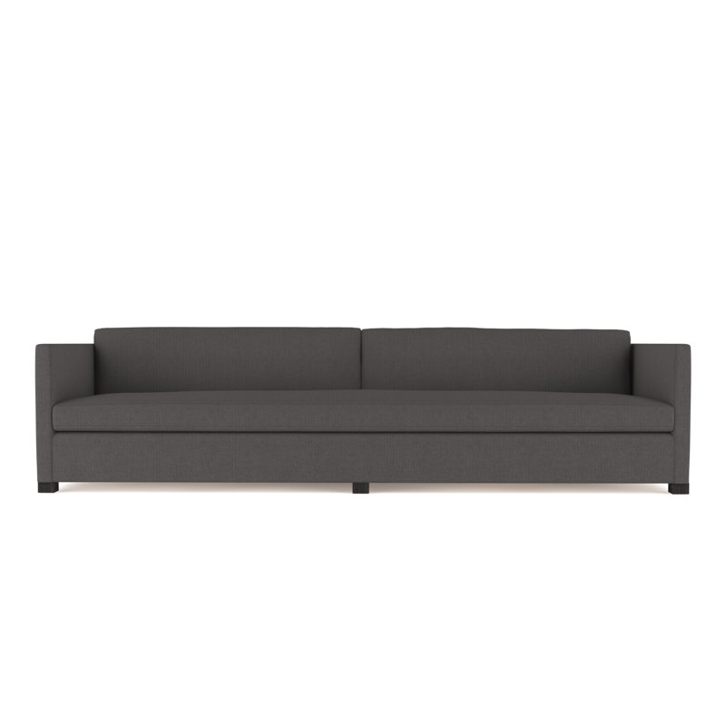 Madison Sofa, Box Weave Linen Graphite, 33" H x 84" W x 41" D, Ebony