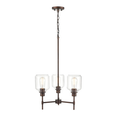3 - Light Dimmable Tiered Chandelier