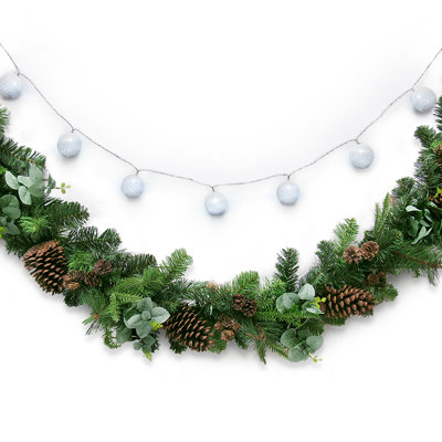 6' Garland Pre-Lit with 10 Warm/Clear Lights