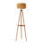 62.4" Tripod Floor Lamp with Rattan Dual Lampshades, Solid Wood Pole, and Shelves ,LED Bulb Included