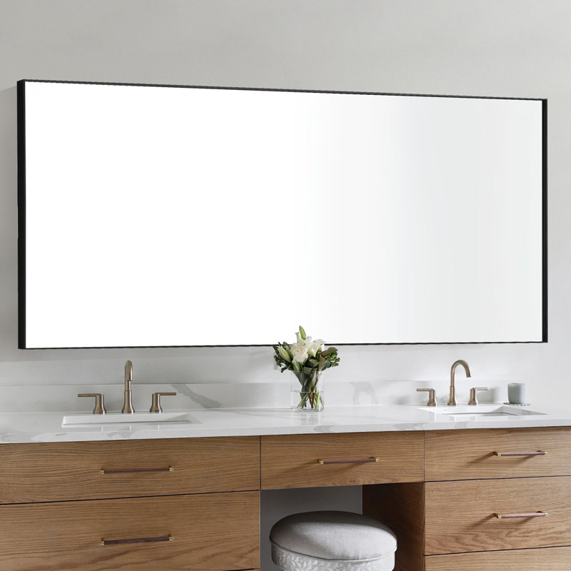 Aluminium Rectangle Wall Mirror, 48" x 84", Brushed Gold