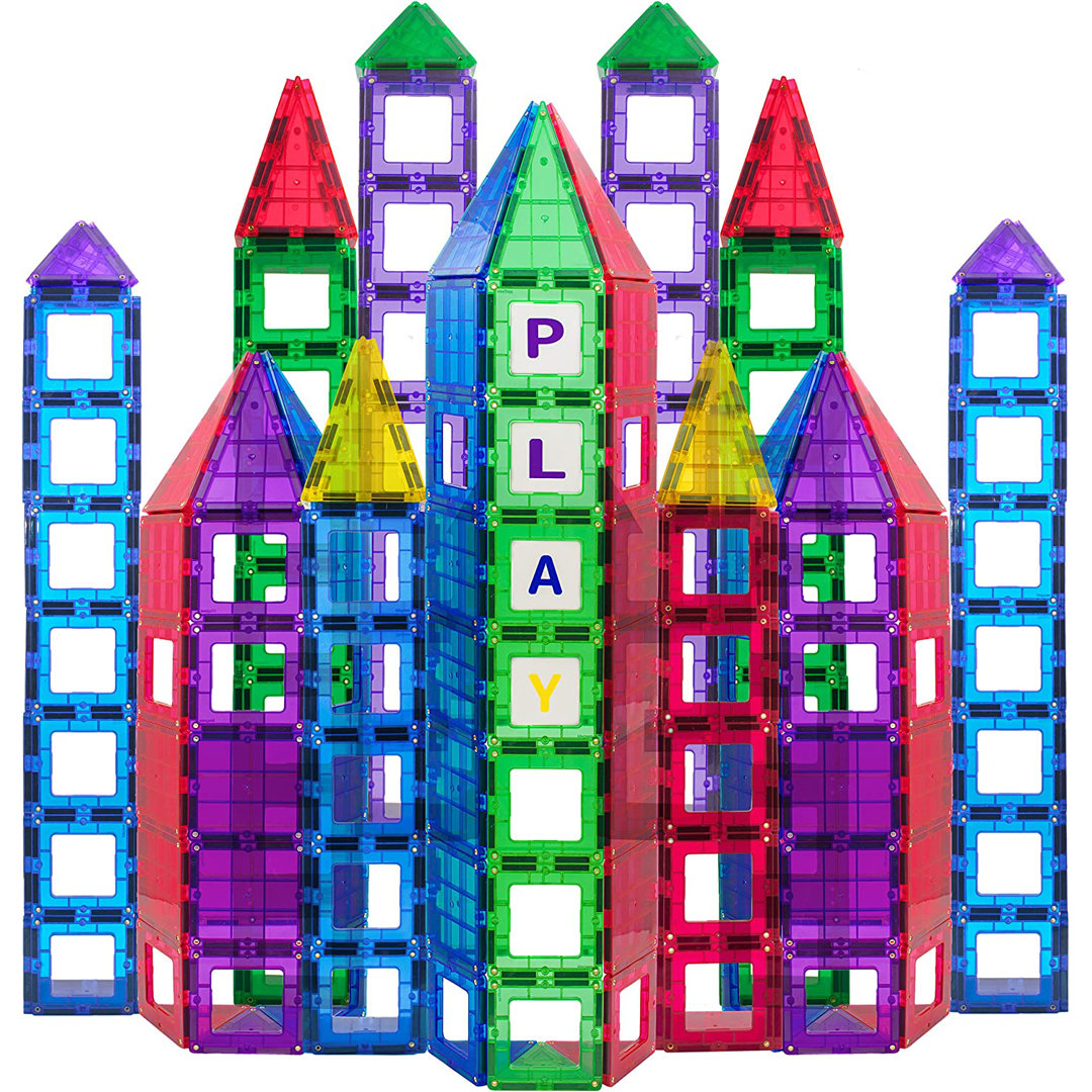 100 Piece Set Magnetic Tiles Building Blocks Play22USA