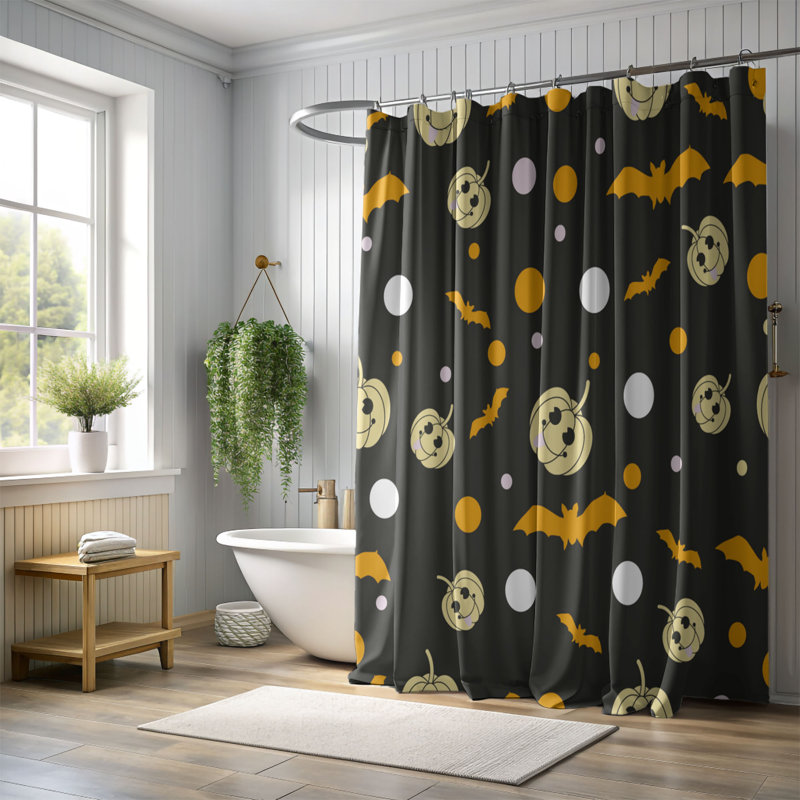 Rideau de douche Golden Haunt - Premium, H 74 po x l 71 po