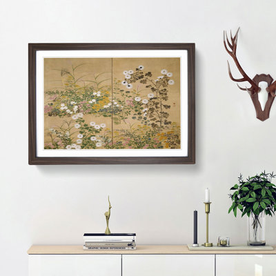 Flowering Plants in the Autumn by Ogata Korin - Picture Frame Painting Print