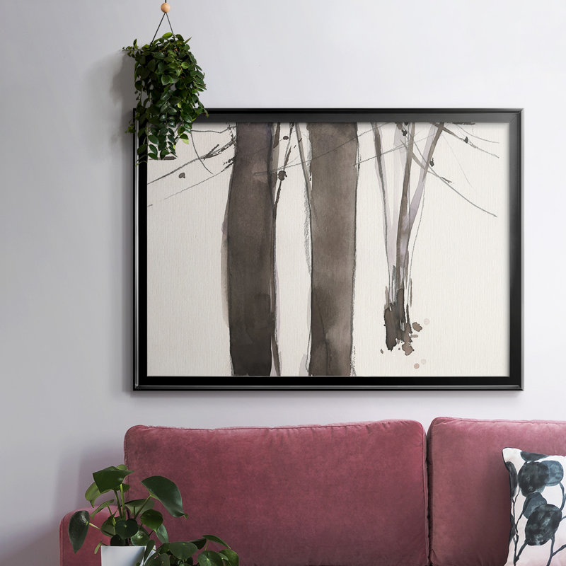 " Under The Winter Tree II ", 18" H x 26" W x 1.5" D, Black