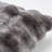Winston 20" Square Faux-Fur Pillow - Gray