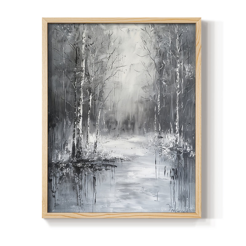 «LANDSCAPES Series Lxxxvi», reproduction encadrée - bois massif, H 15 po x l 12 po