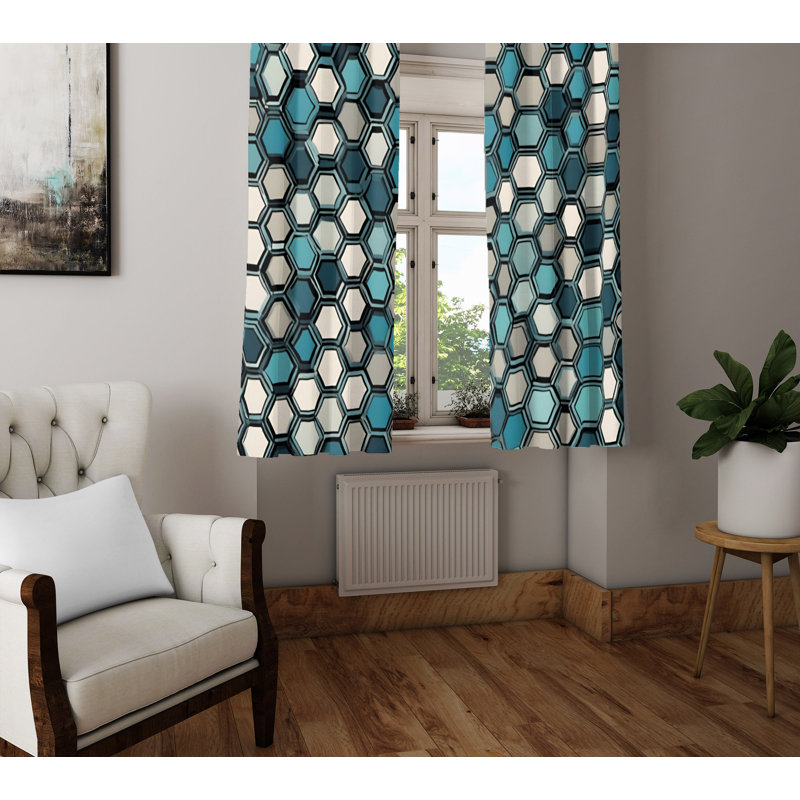Semi Sheer Curtain Pair, 56" W x 78" L