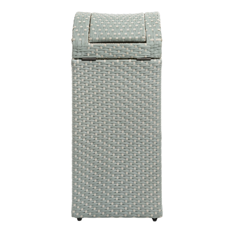 Poubelle escamotable Darla, Bleu menthe / blanc, 14,27 gal