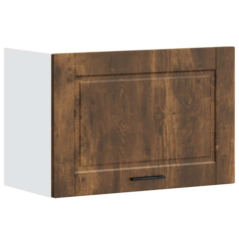 Latitude Run Kitchen Corner Base Cabinet Porto Engineered Wood, Smoked Oak