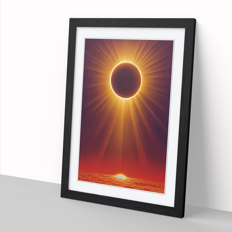Sun Art Vol.4 - Single Picture Frame Print, 46cm H x 34cm W x 2cm D, Black