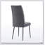 Ensemble de 2 chaises de salle à manger réglables en velours gris foncé-450961902