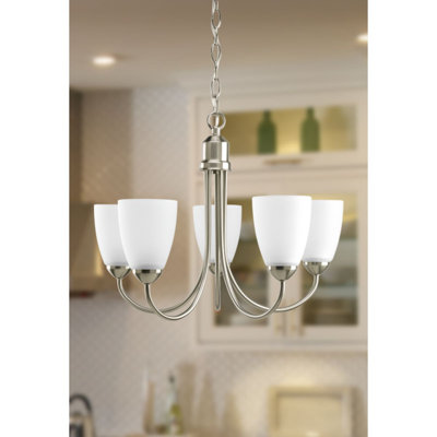 Carilynn 5-Light Brushed Nickel Traditional Chandelier