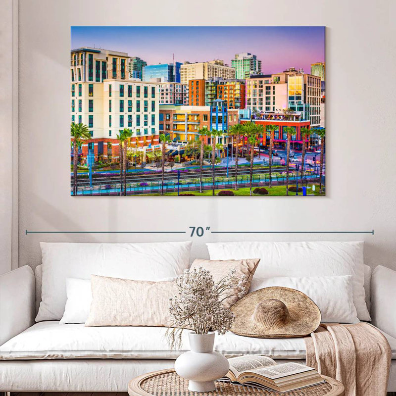Lilie San Diego, paysage urbain, H 34 po x l 51 po