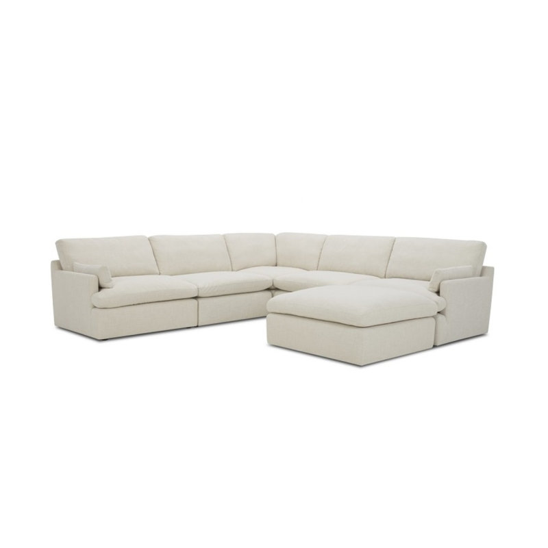 Thayna Beige Upholstered Sectional Sofa
