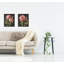 « harmonieuse rose black & hortensias », ensemble de 2 reproductions d’art en acrylique-32456932-32264757