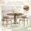 Ensemble de table de salle à manger 3 pièces 35 po pour 2 personnes, plateau de table en verre trempé avec pieds en acier inoxydable, petite table de salle à manger ronde brune foncée avec 2 chaises rembourrées et convenant aux restaurants et aux appartements-130632791