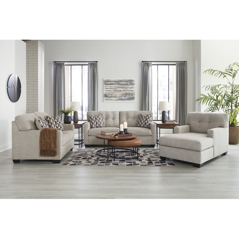 Mahoney Sofa and Chaise, Beige