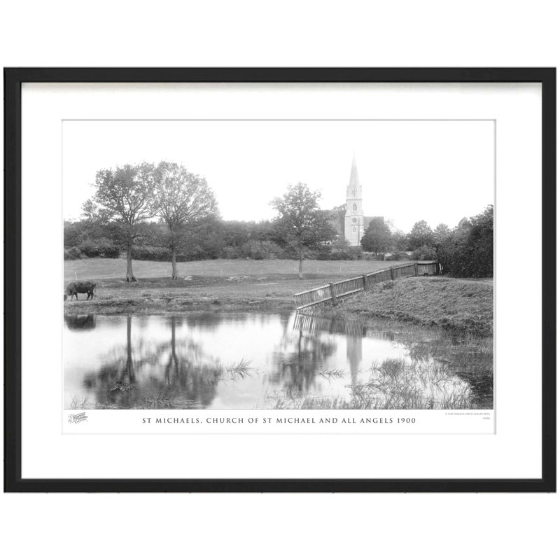 St Michaels, Church of St Michael and All Angels 1900 1 Piece Single Picture Frame Wall Art, 28cm H x 36cm W x 2.3cm D