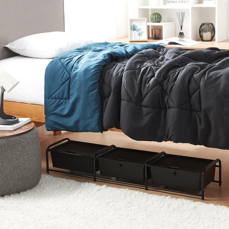 Commode de rangement 3 tiroirs Suprima, Noir