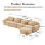 Tissu moelleux doux et moelleux en forme de L, canapés modulaires pour canapé modulaire, conception antidérapante en éponge haute densité 32D, connexion à boucle libre, aucun assemblage requis, pour la chambre à coucher-1038683620-1038683619