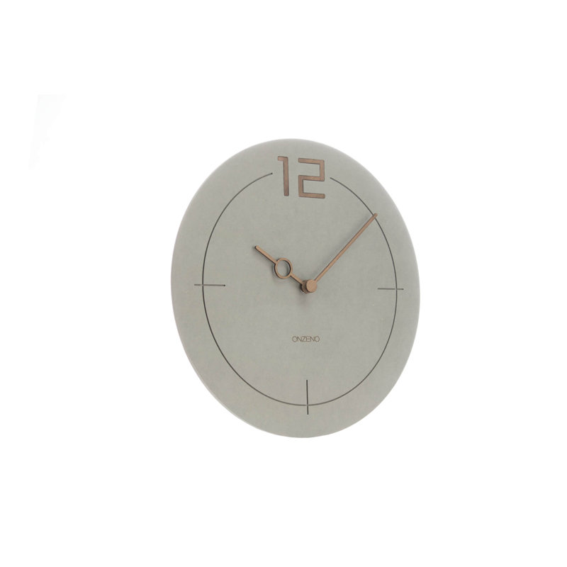 Wood Wall Clock, Grey
