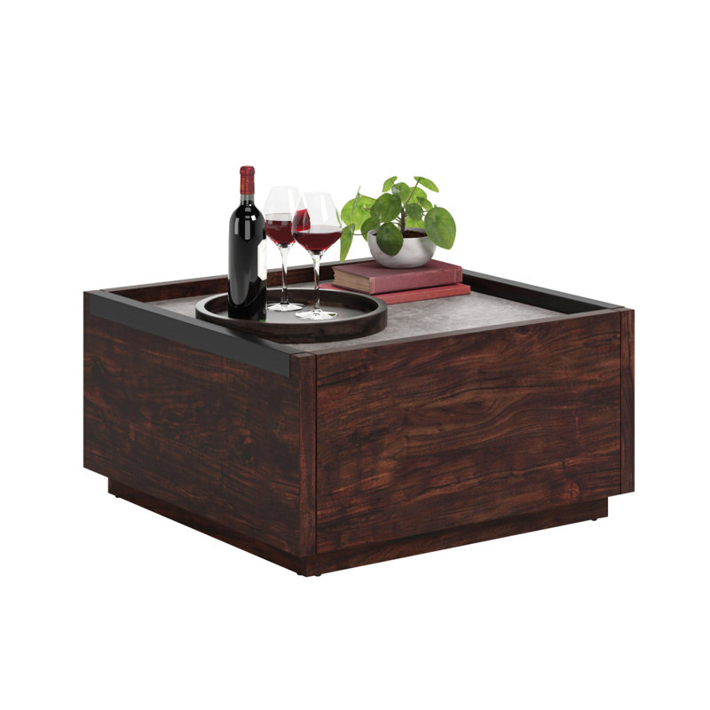 Table basse avec finition noyer foncé