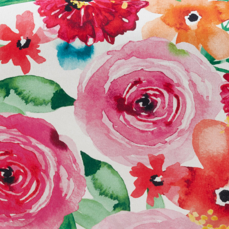 Santa Monica Floral Multicolor Polyester Euro Pillow Cover